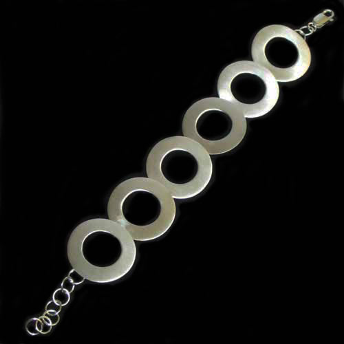 Imagen pulsera plata rodiada diseño